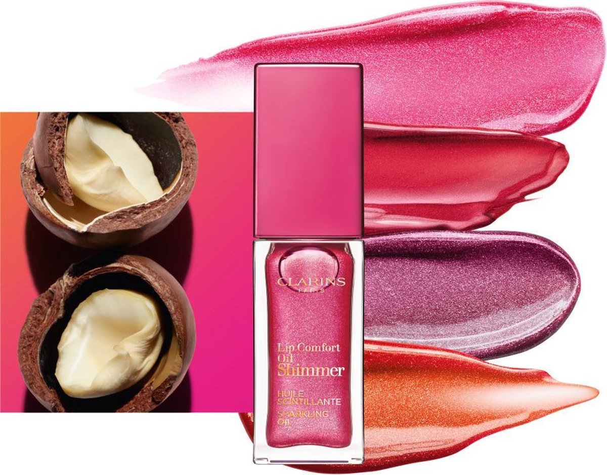 CLARINS Lip Comfort Oil - Huile Scintillante Pour Les Lèvres, Teinte 05 Pretty In Pink, 1.5ml, Neuf
