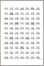 JUNIQE - Poster met kunststof lijst Bike Variations -60x90 /Wit &