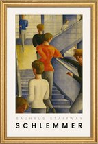 JUNIQE - Poster in houten lijst Schlemmer - Bauhaus Stairway -60x90