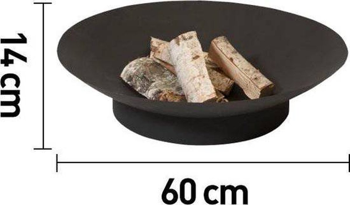 Esschert Design Classic Fire Bowl Ø 60 cm - Steel - Black