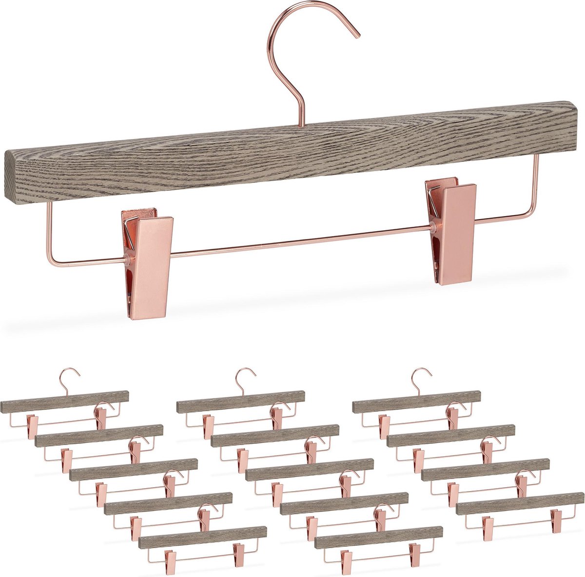 Kledinghangers - Set van 20 stuks - Grijs