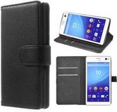 Telefoonhoesje - Book Case - Geschikt Voor Sony Xperia C4 - Zwart