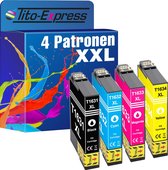 Tito-Express Epson T1631-T-1634 4x inkt cartridge alternatief voor Epson 16XL Workforce WF-2760 2750 2630 2510 2530 2660 2650 2520