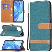 Voor Xiaomi Mi 11 Lite Kleuraanpassing Denim Textuur Horizontale Flip Lederen Case met Houder & Kaartsleuven & Portemonnee & Lanyard (Groen)