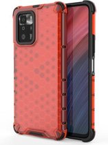 Voor Xiaomi Redmi Note 10 Pro 5G Schokbestendige Honingraat PC + TPU Beschermhoes (Rood)