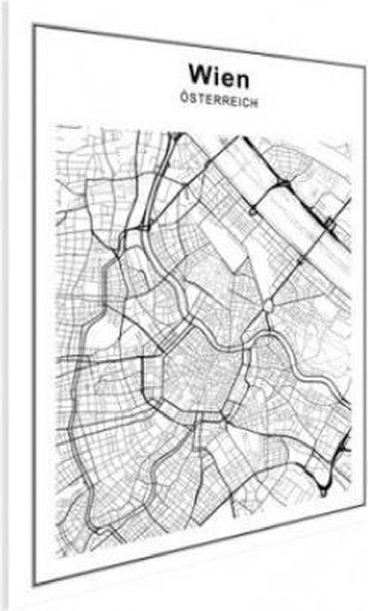 Stadskaart Wenen - Poster 40x30