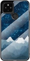 Voor Google Pixel 4a 5G Sterrenhemel Geschilderd Gehard Glas TPU Schokbestendig Beschermhoes (Star Chess Rob)