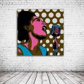 Pop Art Billie Holiday Poster - 90 x 90 cm Fotopapier Mat 180 gr - Popart Wanddecoratie