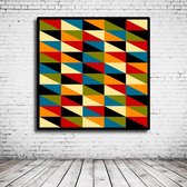 Modern Art N° 109 Canvas - 100 x 100 cm - Canvasprint - Op dennenhouten kader - Geprint Schilderij - Popart Wanddecoratie