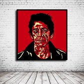 Lou Reed Pop Art Poster in lijst - 90 x 90 cm en 2 cm dik - Fotopapier Mat 180 gr Framed - Popart Wanddecoratie inclusief lijst