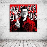 Pop Art Inglorious Bastards Canvas - 90 x 90 cm - Canvasprint - Op dennenhouten kader - Geprint Schilderij - Popart Wanddecoratie