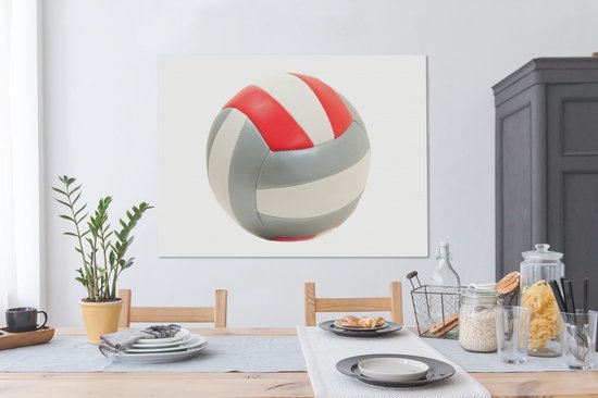 Canvas schilderij 120x90 cm - Wanddecoratie Handbal op witte achtergrond - Muurdecoratie woonkamer - Slaapkamer decoratie - Kamer accessoires - Schilderijen op canvas