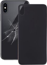 Gemakkelijke vervanging Big Camera Hole Glass Back Battery Cover met lijm voor iPhone XS (zwart)