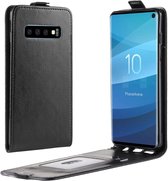 Zakelijke stijl verticale flip TPU lederen hoes voor Galaxy S10, met kaartsleuf (zwart)