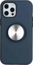 TPU + PC 2 in 1 schokbestendig hoesje met magnetische ronde autohouder voor iPhone 11 Pro Max (donkerblauw)