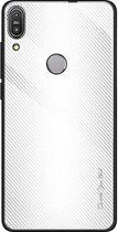 Voor Asus ZenFone Max Pro M1 ZB601KL Texture Gradient Glass beschermhoes (wit)