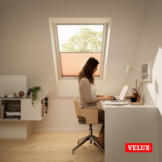 Store plissé original VELUX (FHL), cadre argenté, MK08, vert menthe