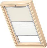 VELUX Origineel Verduisterend Rolgordijn Plus Plissé (DFD), Zilveren Kozijn, P10, 410, 3, Licht Beige