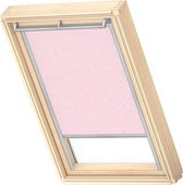 VELUX Origineel Verduisterend Rolgordijn (DKL), Zilveren Kozijn, M06, 306, Pink Stars