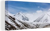 Canvas Schilderij Pieken Himalaya in de winter - 80x40 cm - Wanddecoratie