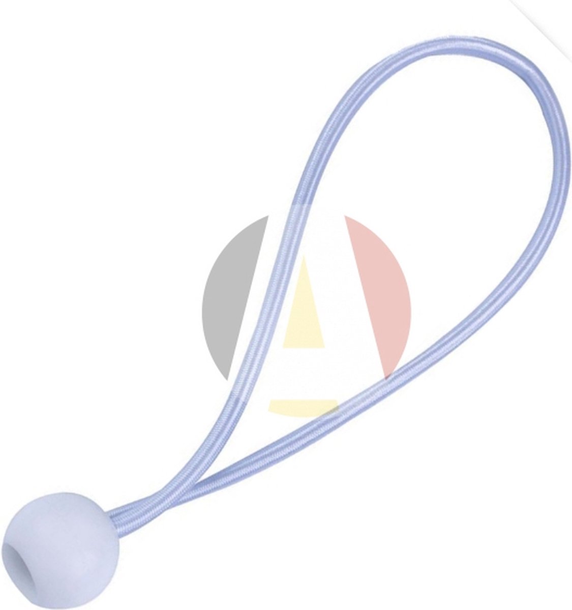 Elastiek met balletje bungee ball wit 25cm 10st.