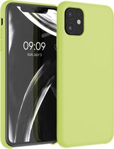 kwmobile telefoonhoesje voor Apple iPhone 11 - Hoesje met siliconen coating - Smartphone case in matcha groen