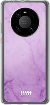 6F hoesje - geschikt voor Huawei P40 Pro -  Transparant TPU Case - Lilac Marble #ffffff