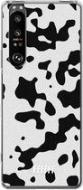 6F hoesje - geschikt voor Sony Xperia 1 III -  Transparant TPU Case - Dalmation Print #ffffff