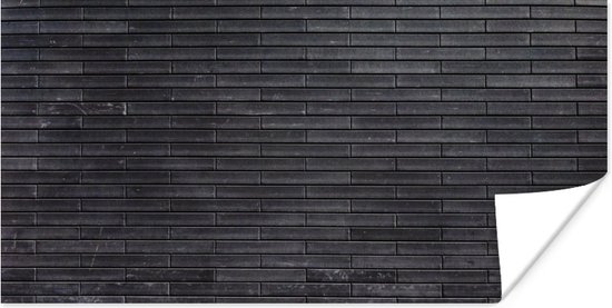 hefboom Brein Touhou Mooie afbeelding van een en zwarte bakstenen muur De zwarte stenen hebben  een strakke... | bol.com