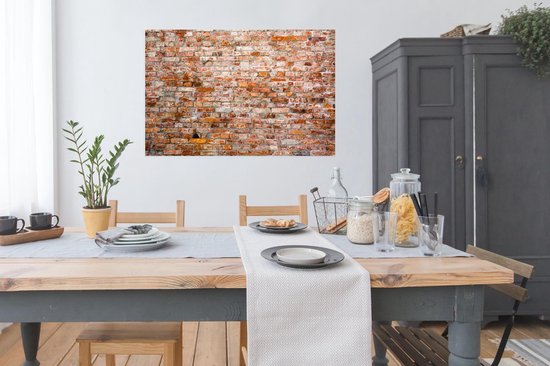 Une ancienne affiche murale en brique 120x80 cm - Tirage photo sur Poster (décoration murale salon / chambre)