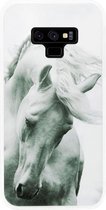 - ADEL Siliconen Back Cover Softcase Hoesje Geschikt voor Samsung Galaxy Note 9 - Paarden