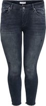 ONLY CARMAKOMA CARWILLY LIFE REG SK ANK RAW REA409 Dames Jeans - Maat 44