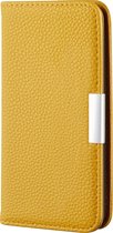 Apple iPhone 12 Mini Hoesje - Mobigear - Wallet Serie - Kunstlederen Bookcase - Geel - Hoesje Geschikt Voor Apple iPhone 12 Mini