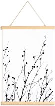 JUNIQE - Posterhanger Winter Silhouettes 2 -40x60 /Wit & Zwart