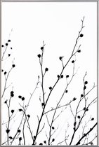 JUNIQE - Poster met kunststof lijst Winter Silhouettes 2 -40x60 /Wit &