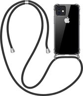 iPhone XS Max Back Cover Hoesje met Koord - Back Cover - Silliconen - Flexibel - Koord - Apple iPhone XS Max - Transparant