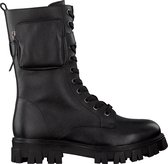 Apples & Pears 7944 Veterboots - Laarzen Met Veters - Meisjes - Zwart - Maat 35