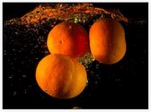 Sinaasappels in water - Foto op Akoestisch paneel - 120 x 90 cm