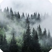 Misty Forest - Foto op Behangcirkel - ⌀ 40 cm