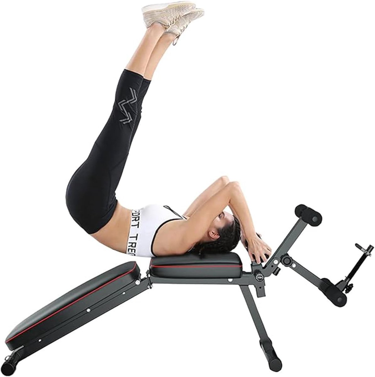 Verstelbare Trainingsbank - Fitnessbank Gewichtheffen - Thuis Sporten - 5 Instelbare Hoeken - 162x111x48cm - Zwart
