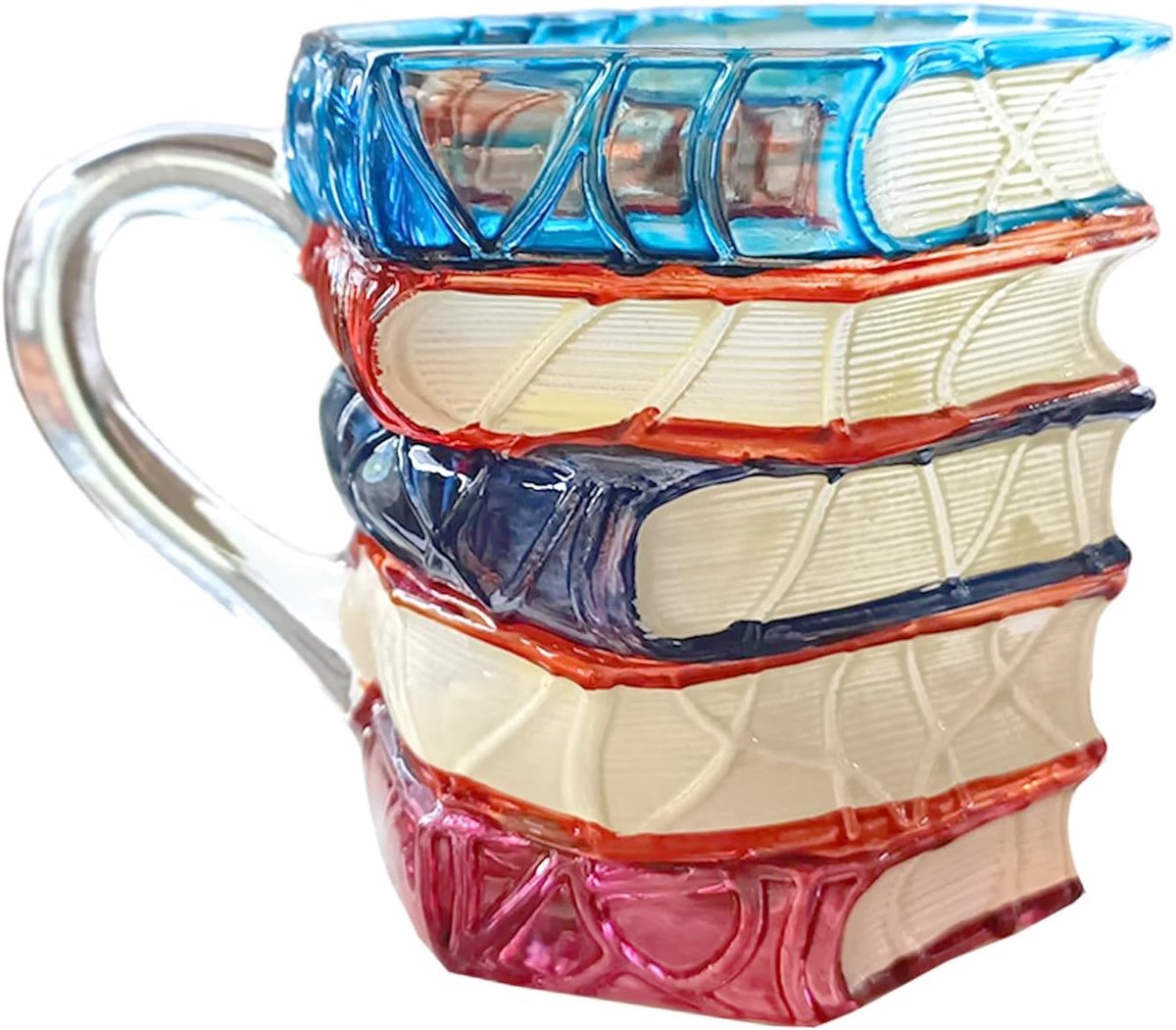 Boekbeker - Theeglas mok - Dranken serveren - Unieke boekvorm - 300 ml - Bespeeld