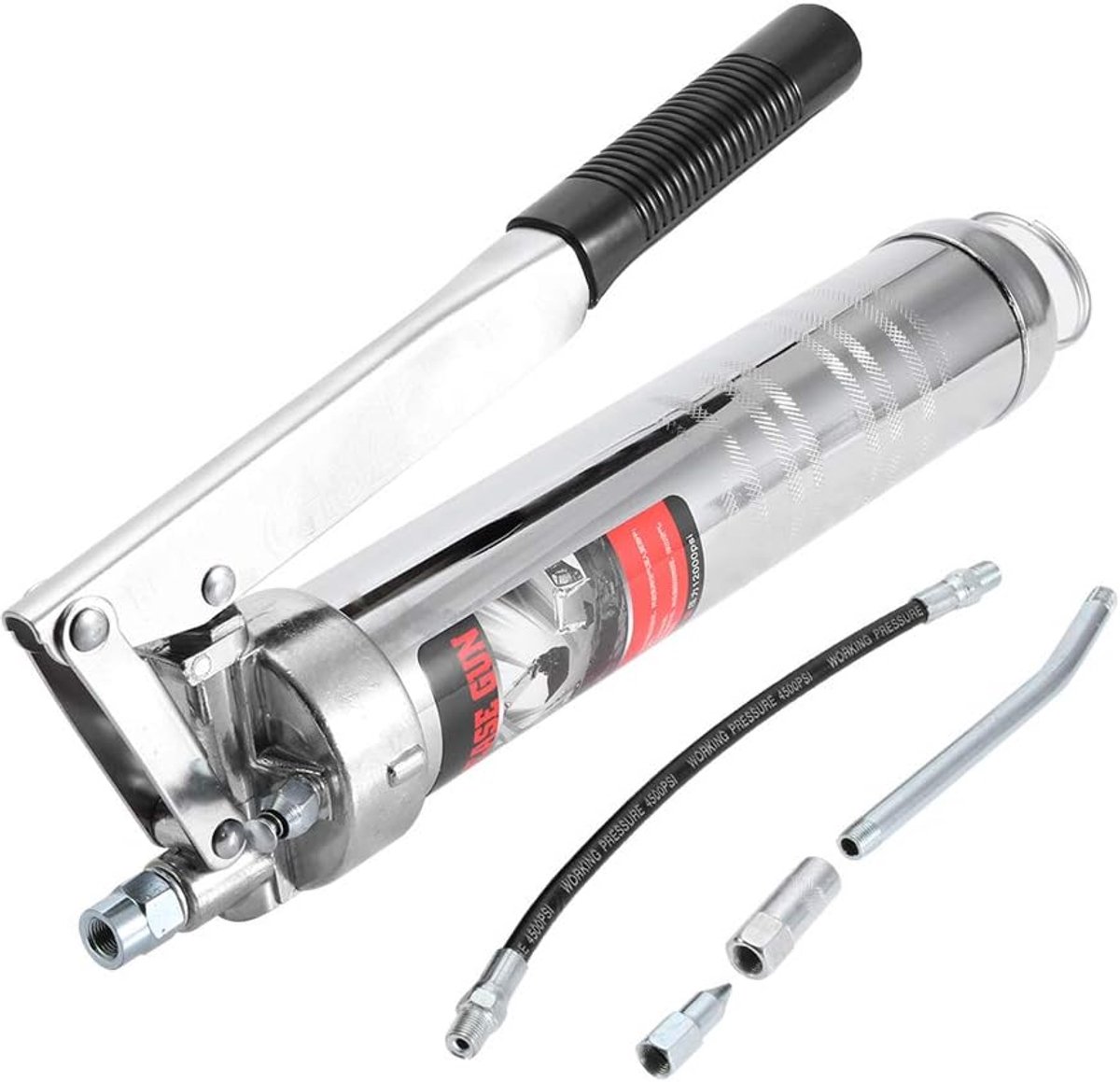 Pneumatische Vetspuit - Lucht Vetspuit - Mechanisch Smeren - Ergonomisch Ontwerp - 400CC - Grijs