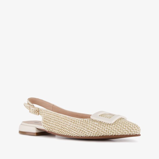 Nova dames slingbacks en raphia beige - Taille 41