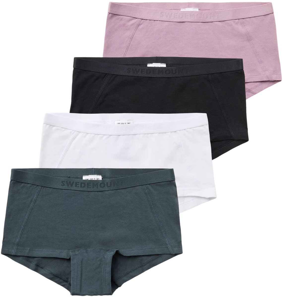 Swedemount Hipster katoen 4-pack – dames hipsters – Maat XL