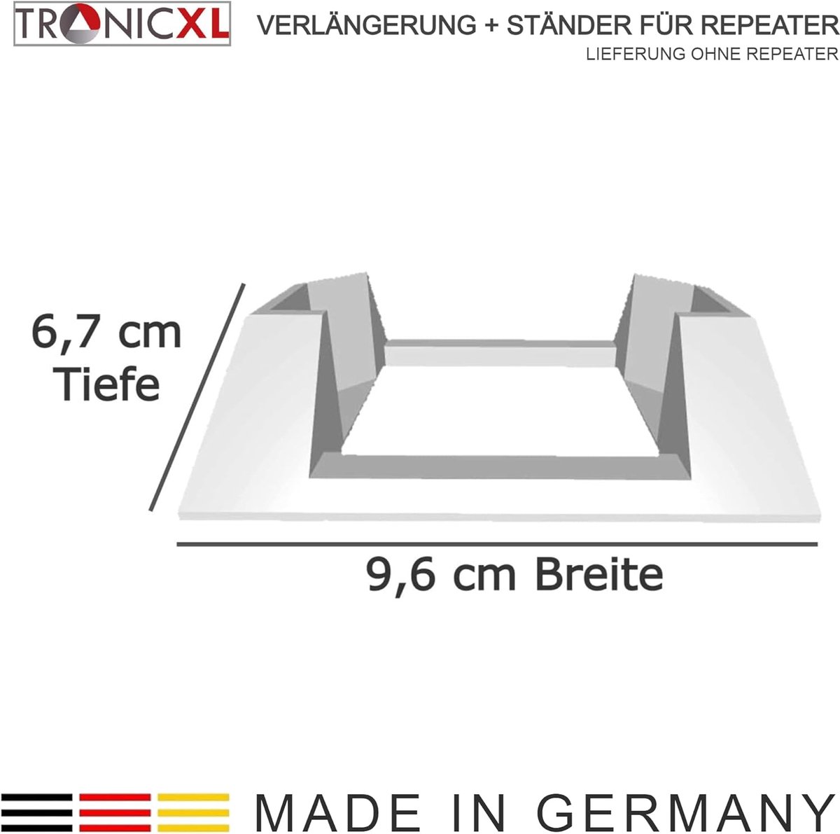 Repeater Houder - Verlengkabel Standaard - Netwerk Uitbreiding - Standaard en verlenging - 3 meter - Wit