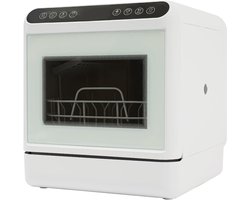 Mini Vaatwasser - Compacte Afwasser - Snel Schoon Servies - 4 Wasprogramma's - 41x46x46 cm - Wit