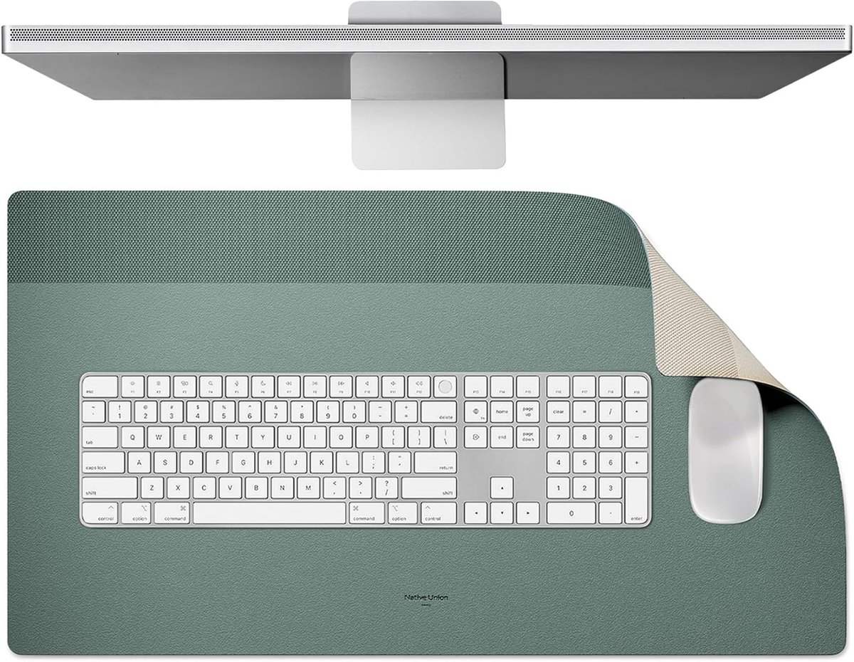 Waterbestendig dubbelzijdig bureaumat voor thuis of op kantoor - bureaukussen voor laptop, muis, toetsenbord, schrijven - gemakkelijk schoon te maken en beschermend - 25.6" x 14.1"