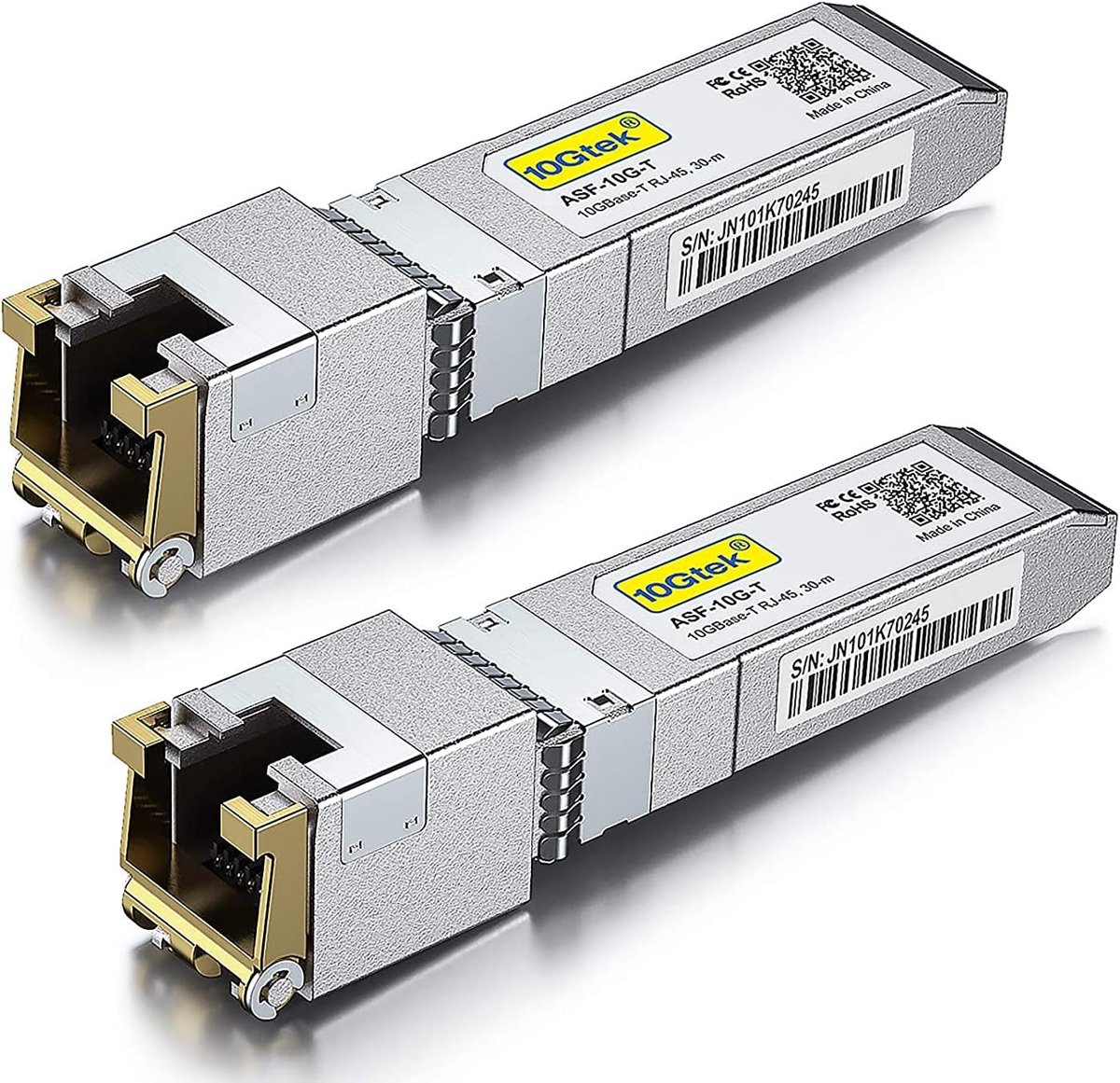 Netwerk Transceiver - SFP+ RJ45 Module - Snelle Netwerkverbinding - 10GBase-T Standaard - 30 Meter Bereik