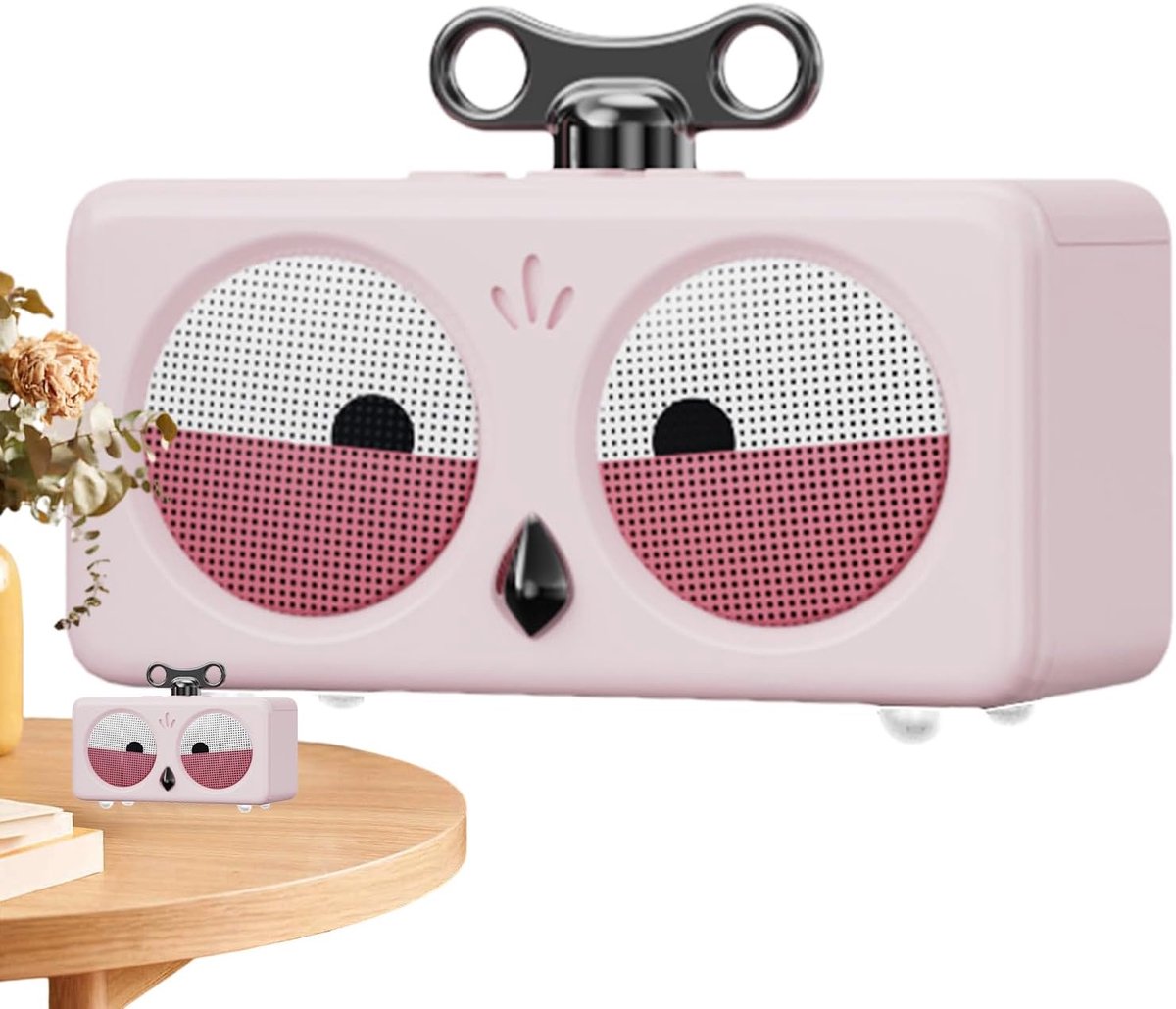 Waterdichte Uil Luidspreker - Draagbare Speaker - Muziek Streamen - Ingebouwde FM Radio - 12x8x6 cm - Roze