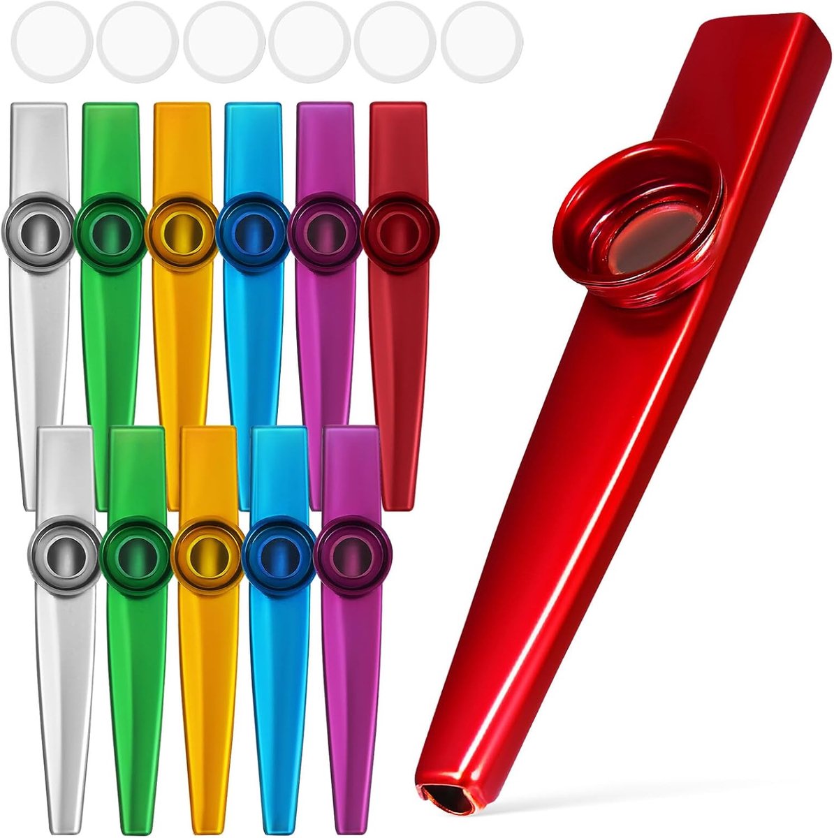 Muziek Instrument - Feest Toeter - Muziek Maken - Set van 12 - 12.3 cm - Diverse Kleuren